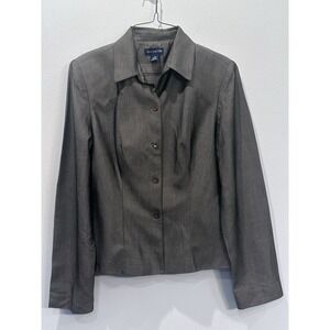 Ann Taylor Loft Women's Iridescent Jacket Size 8 Lined Long Sleeve Jacket Preppy